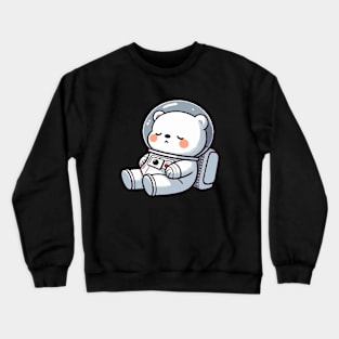 Cute Polar Bear Astronaut Crewneck Sweatshirt